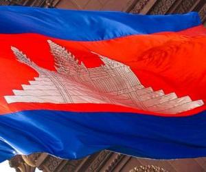 yapboz Kamboçya bayrağı